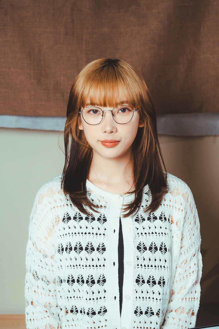 Square Pattern Metal Glasses Frame | PAUL