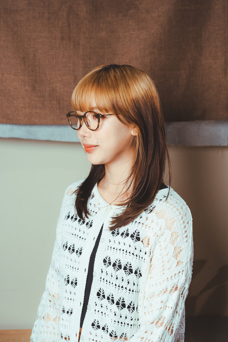 High nose pad round glasses frame | Italian handmade acetate | GENIC STYLE 126