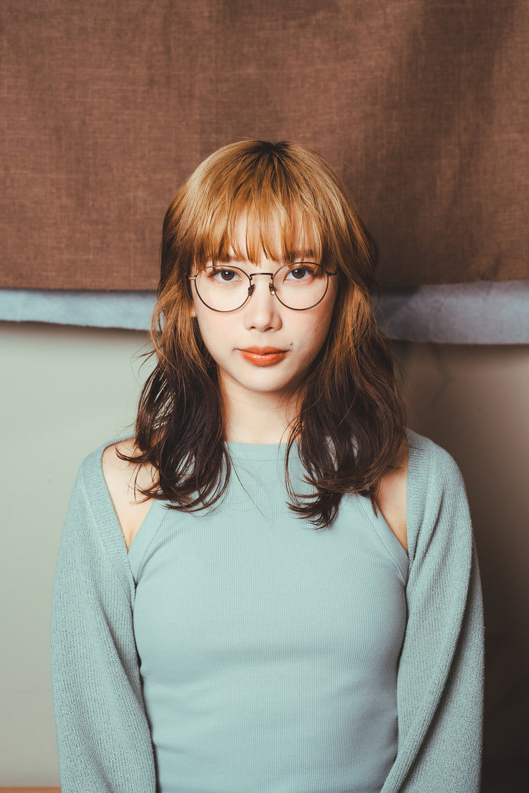 Versatile crown-shaped small metal eyeglass frames | GENIC STYLE 145