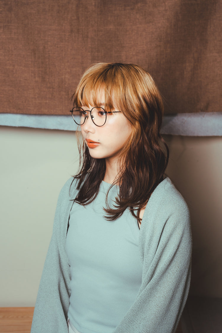 Versatile crown-shaped small metal eyeglass frames | GENIC STYLE 145