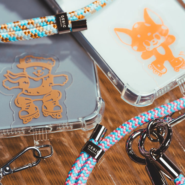 GENIC x GROO GROO GARDEN mini phone holder + phone lanyard set | Comes with clip