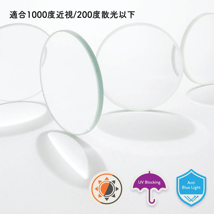 超薄 | 非球面鏡片【1.67】UV420 防藍光 + 變色