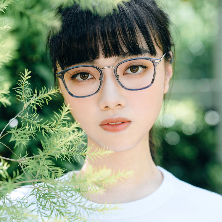 European metal hoop glasses frame | Italian handmade plates | GENIC STYLE 141