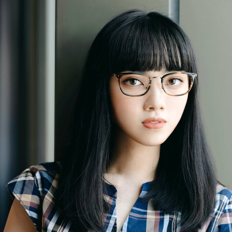 Business square glasses frame | Japanese handmade plates | GENIC STYLE 133