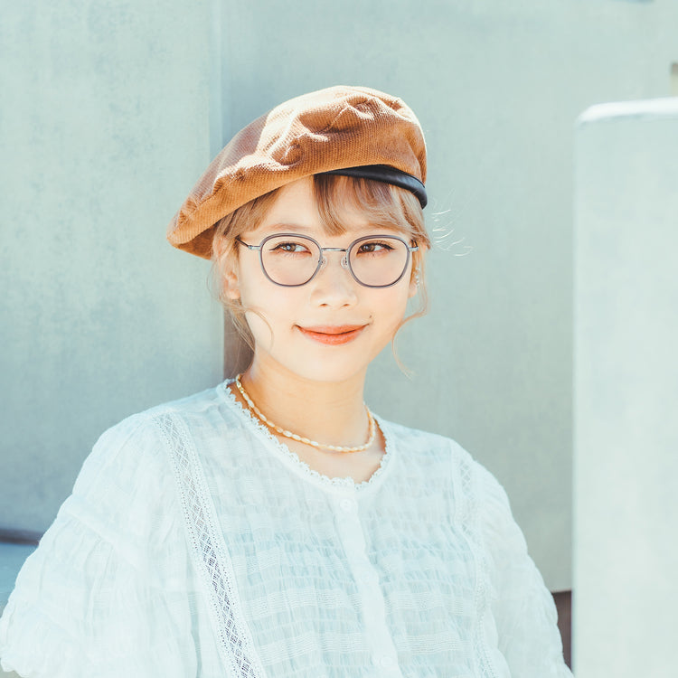 Patterned metal hoop glasses frame | Italian handmade acetate | BRICKELL