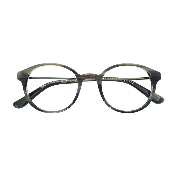 High nose pad round glasses frame | Italian handmade acetate | GENIC STYLE 126