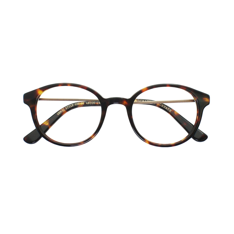 High nose pad round glasses frame | Italian handmade acetate | GENIC STYLE 126
