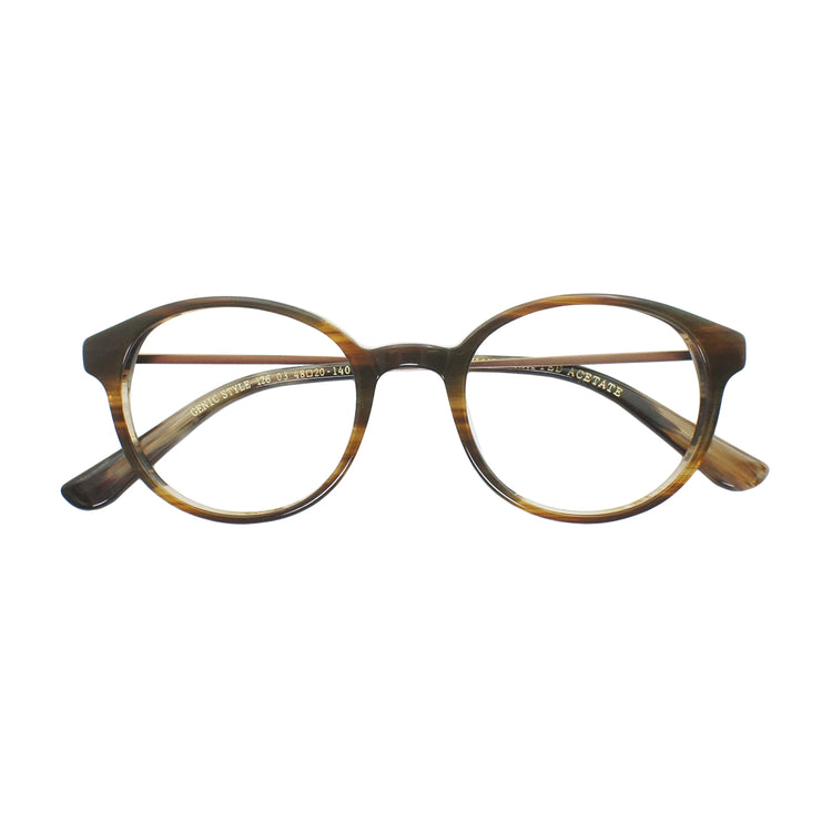 High nose pad round glasses frame | Italian handmade acetate | GENIC STYLE 126