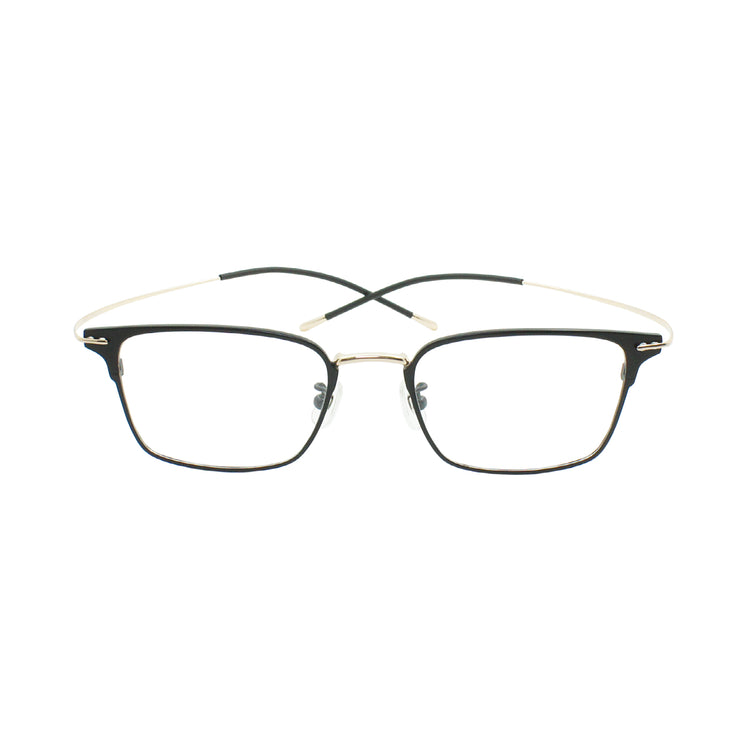 Ultra-light titanium series | Two-color square glasses frame | GENIC STYLE 135
