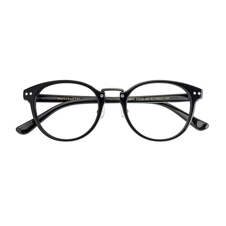 Simple medium gold glasses frame | Italian handmade acetate | GENIC STYLE 140