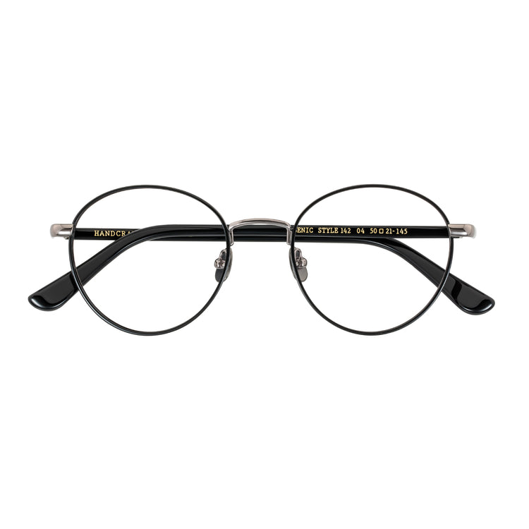 Thick gold-rimmed pear-shaped spectacle frames | GENIC STYLE 142 | Depth numbers apply