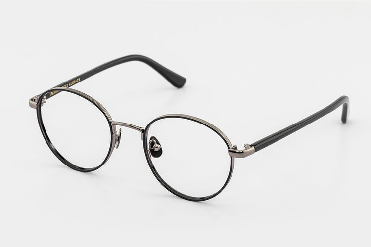 Thick gold-rimmed pear-shaped spectacle frames | GENIC STYLE 142 | Depth numbers apply