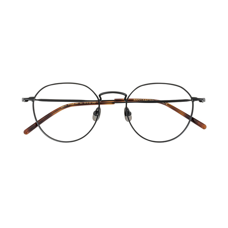 Versatile crown-shaped small metal eyeglass frames | GENIC STYLE 145