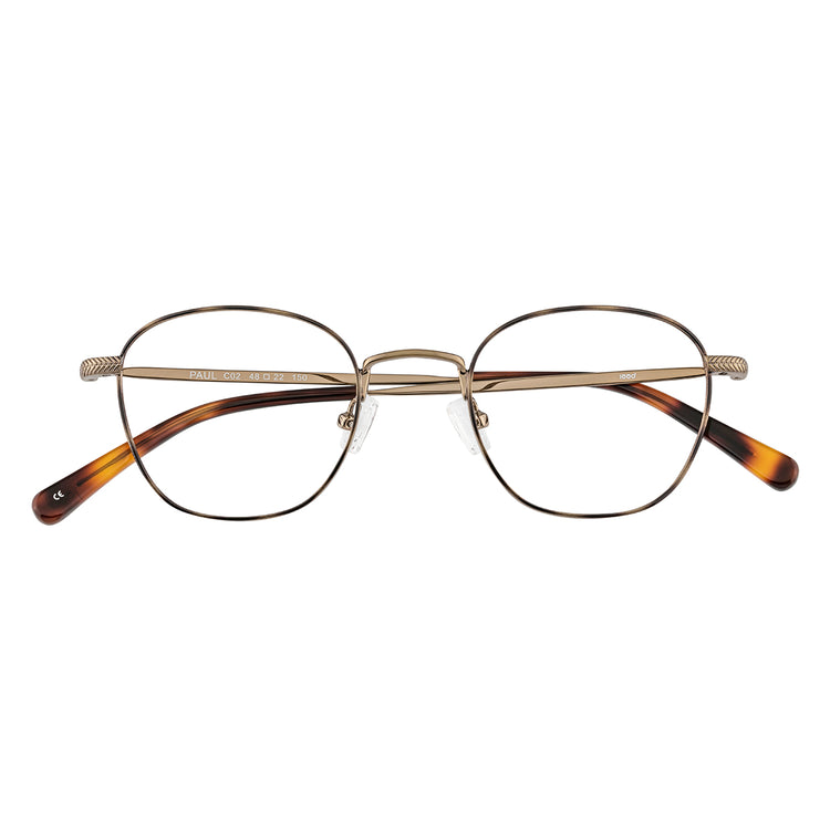Square Pattern Metal Glasses Frame | PAUL