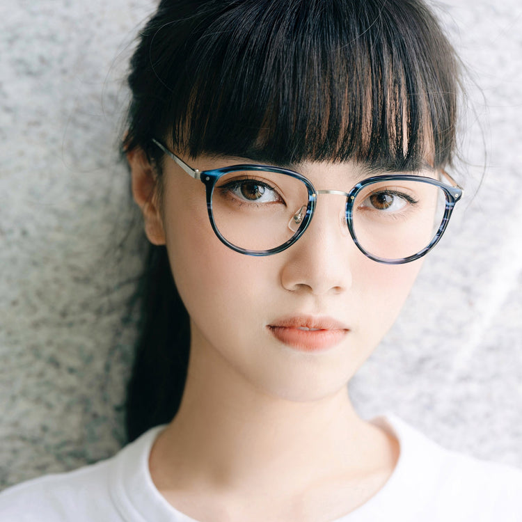 Imperial pear-shaped glasses frame | Japanese handmade plates | GENIC STYLE 132