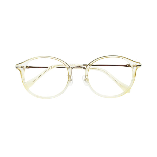 Large pattern medium gold glasses frame | GENIC STYLE 104