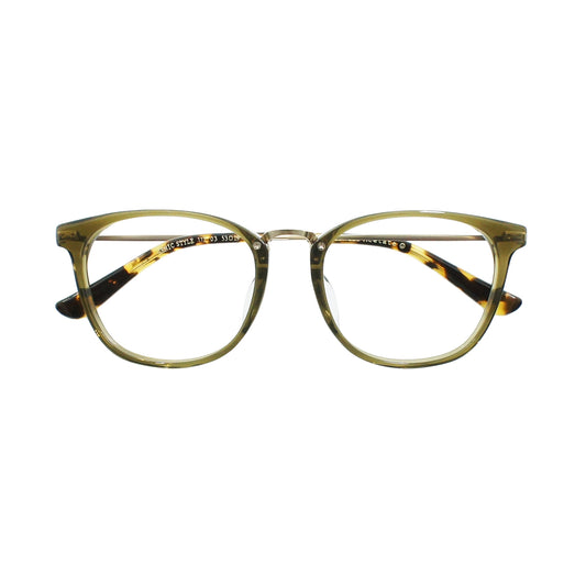 Large size medium gold glasses frame | Italian handmade acetate | GENIC STYLE 117