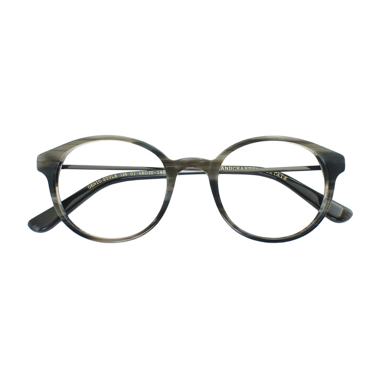 High nose pad round glasses frame | Italian handmade acetate | GENIC STYLE 126 