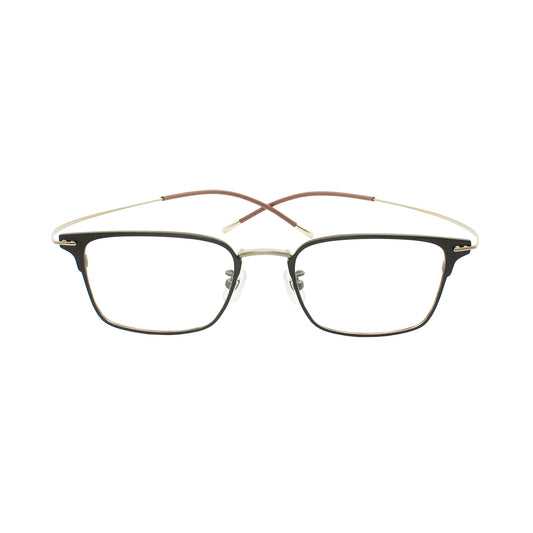 Ultra-light titanium series | Two-color square glasses frame | GENIC STYLE 135