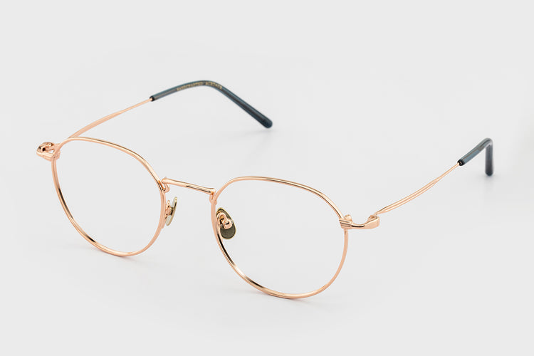 Versatile crown-shaped small metal eyeglass frames | GENIC STYLE 145